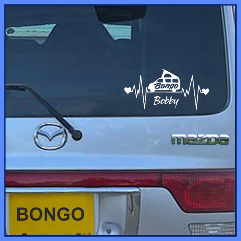 Mazda Bongo Campervan Personalized Heartbeat Vinyl Decal!